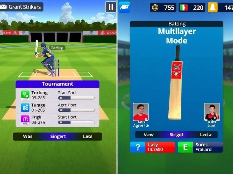 Surat Strikers Grand Challenge gameplay screenshot showing batting interface